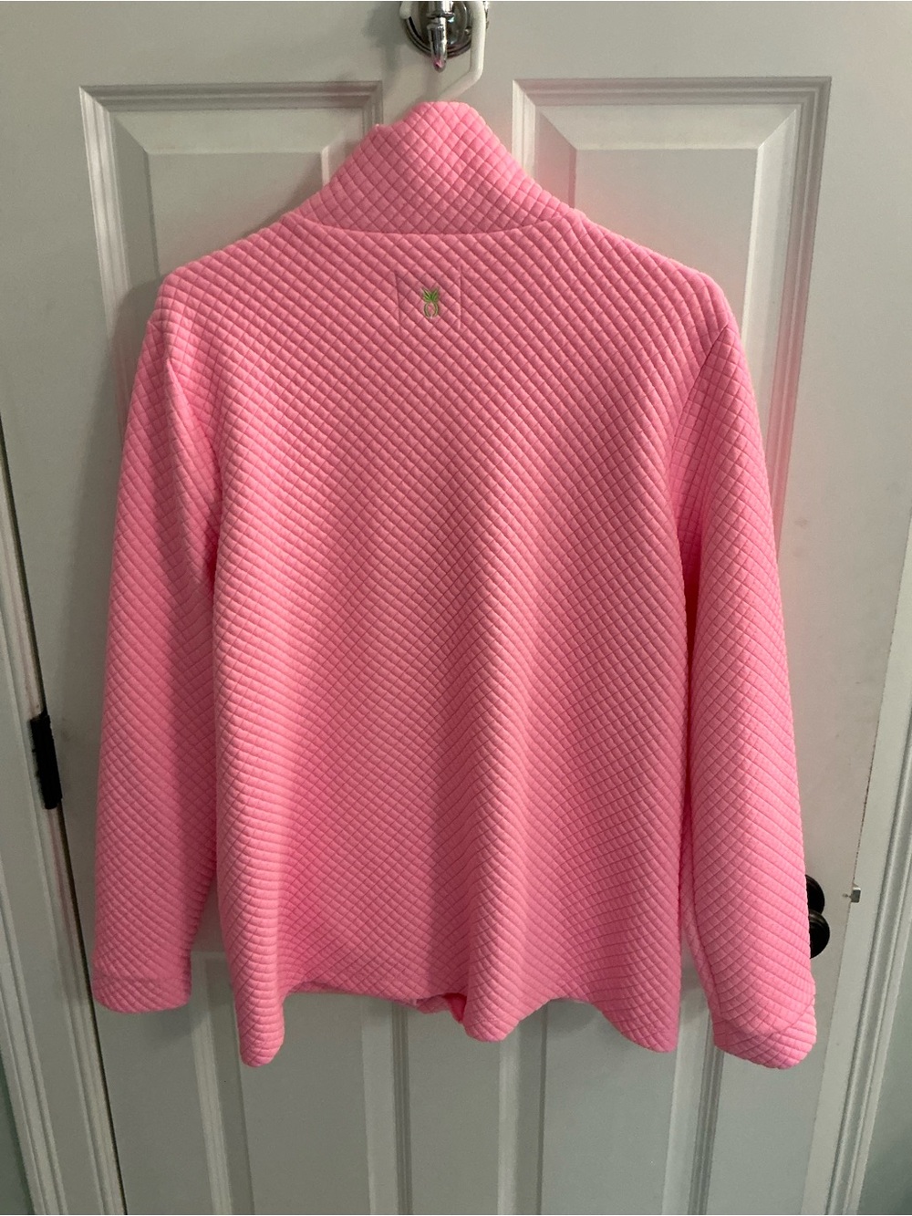 Dudley Stephens light pink quilted pullover sz large - Picture 3 of 4